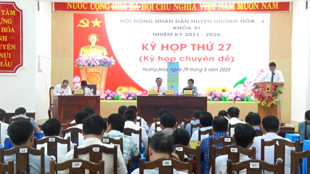 HĐND huyện tổ chức Kỳ họp thứ 27 (kỳ họp chuyên đề) khoá XI, nhiệm kỳ 2021 - 2026